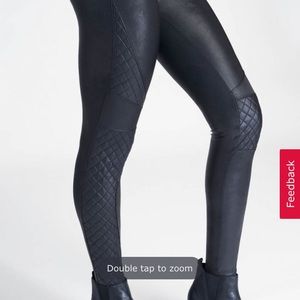 SPANX Faux Leather Quilted Leggings